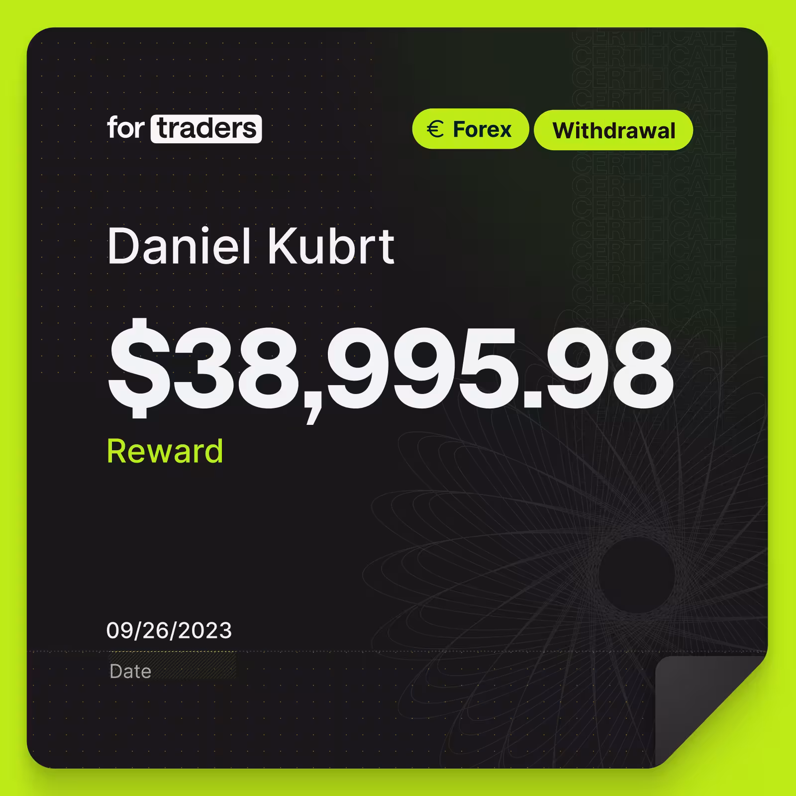 Daniel payout certificate