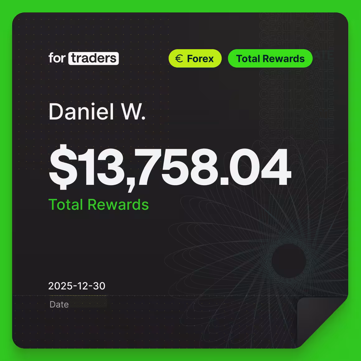 Daniel payout certificate