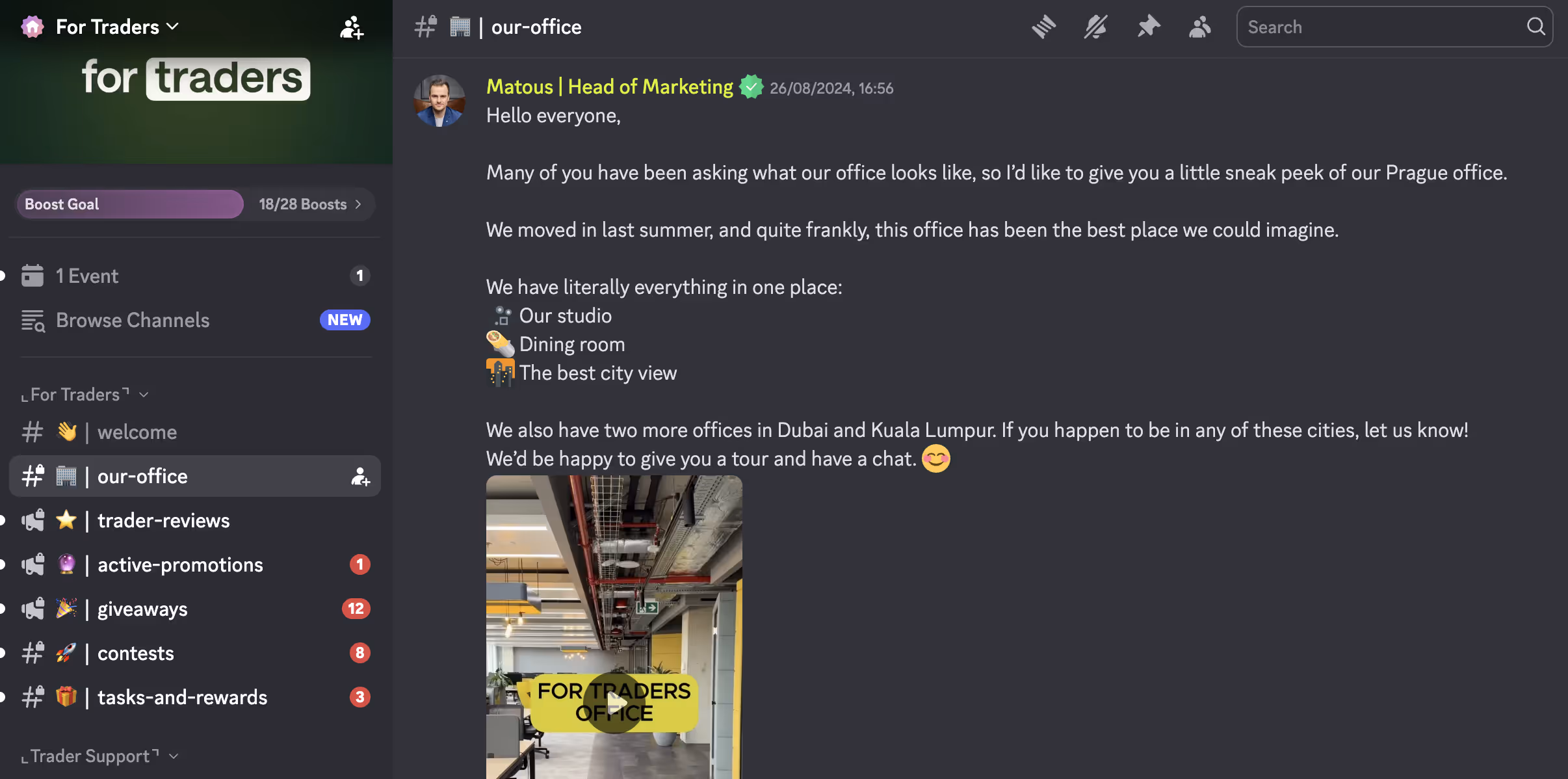 For Traders Discord server
