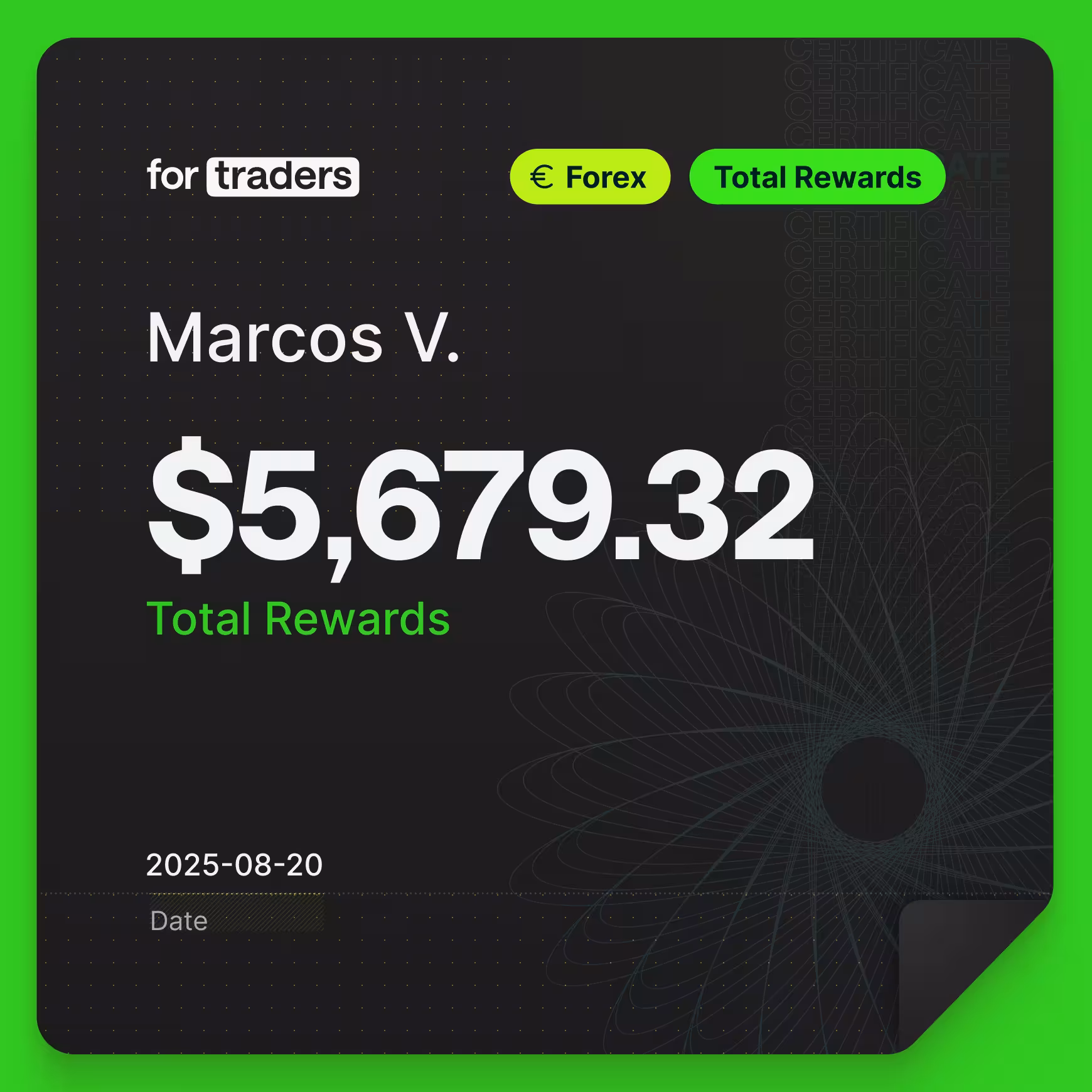 Marcos reward certificate